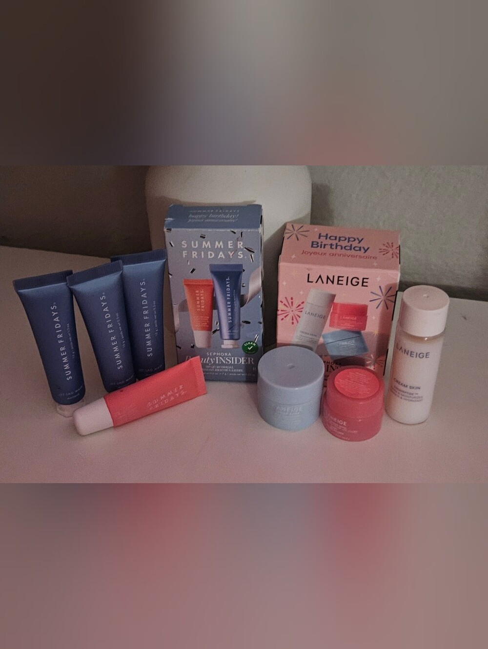 7 Piece Summer Fridays & Laneige Mini Face & Lip Beauty Set